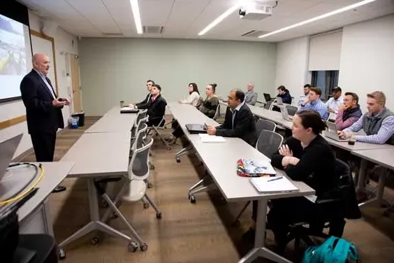 graduate students in classroom